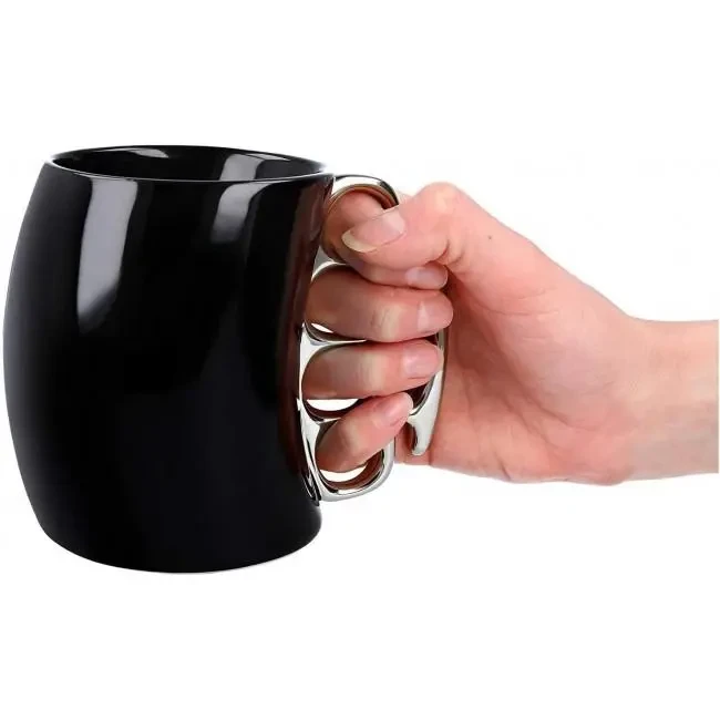 Чашка керамическая кастет 350 мл 10х13х8 см (32880) - фото 3 Чашка керамическая кастет 350 мл 10х13х8 см (32880) - фото 3