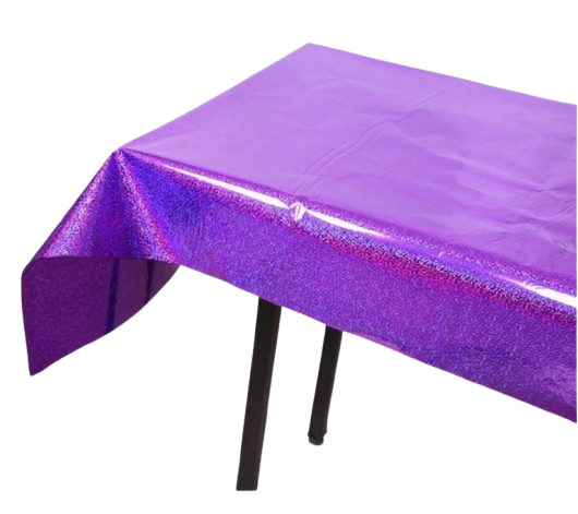 Скатерть клеенка из фольги с голограммой 270x100 см Фиолетовый (18256/6) - фото 1 Скатерть клеенка из фольги с голограммой 270x100 см Фиолетовый (18256/6) - фото 1