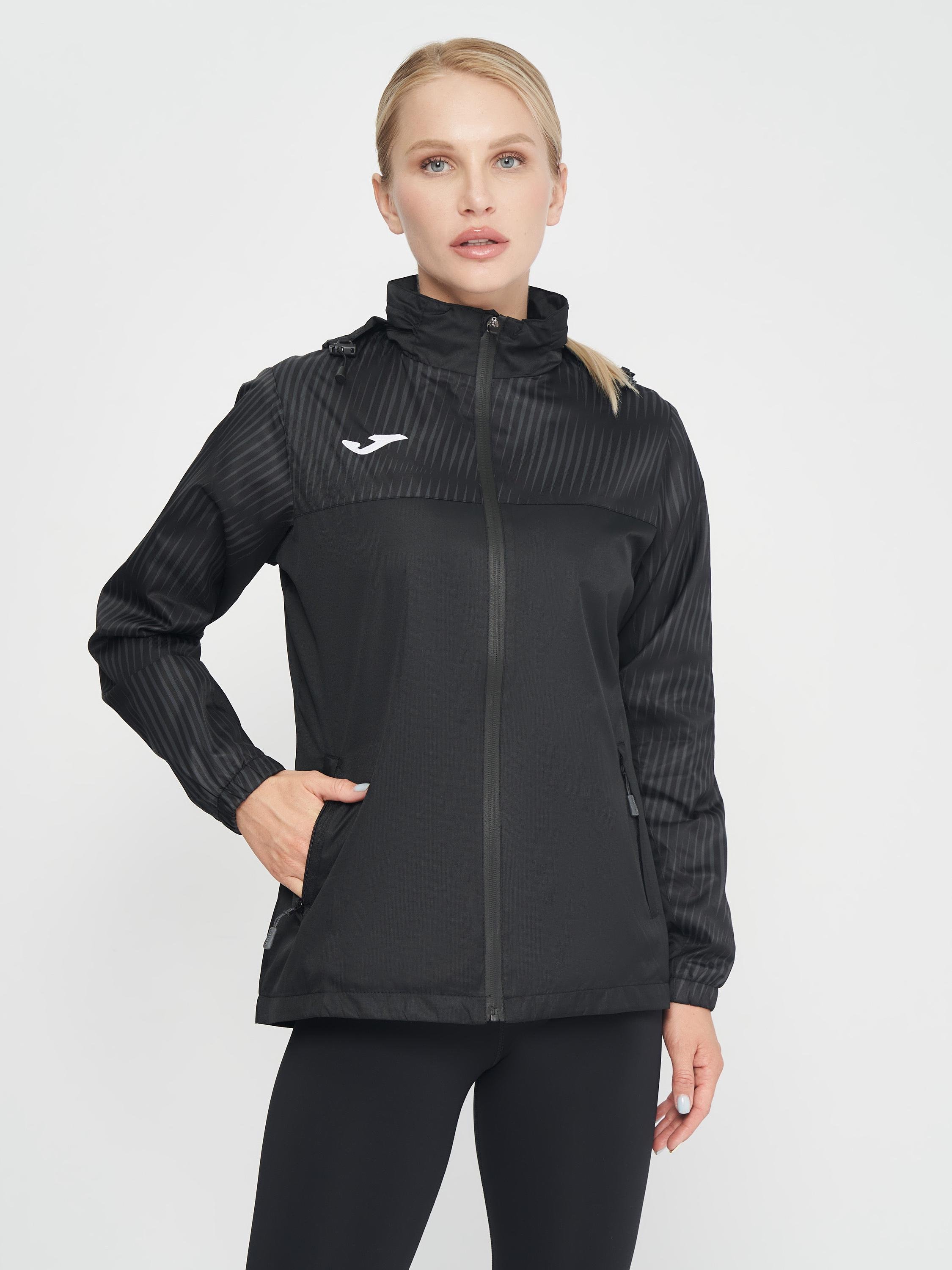 Куртка ветрозащитная Joma 901708.100 Montreal Raincoat S Black (8445456417347) - фото 1