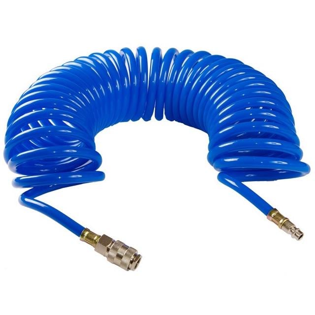 Шланг пневматический спиральный Mastertool PU 15 атм 8х12 мм 10 м (81-8471)