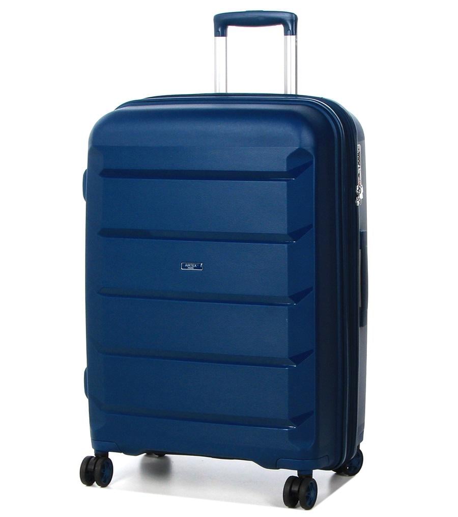 Чемодан средний полипропилен Airtex 646 M 80 л 67,5х47х26 см Темно-синий