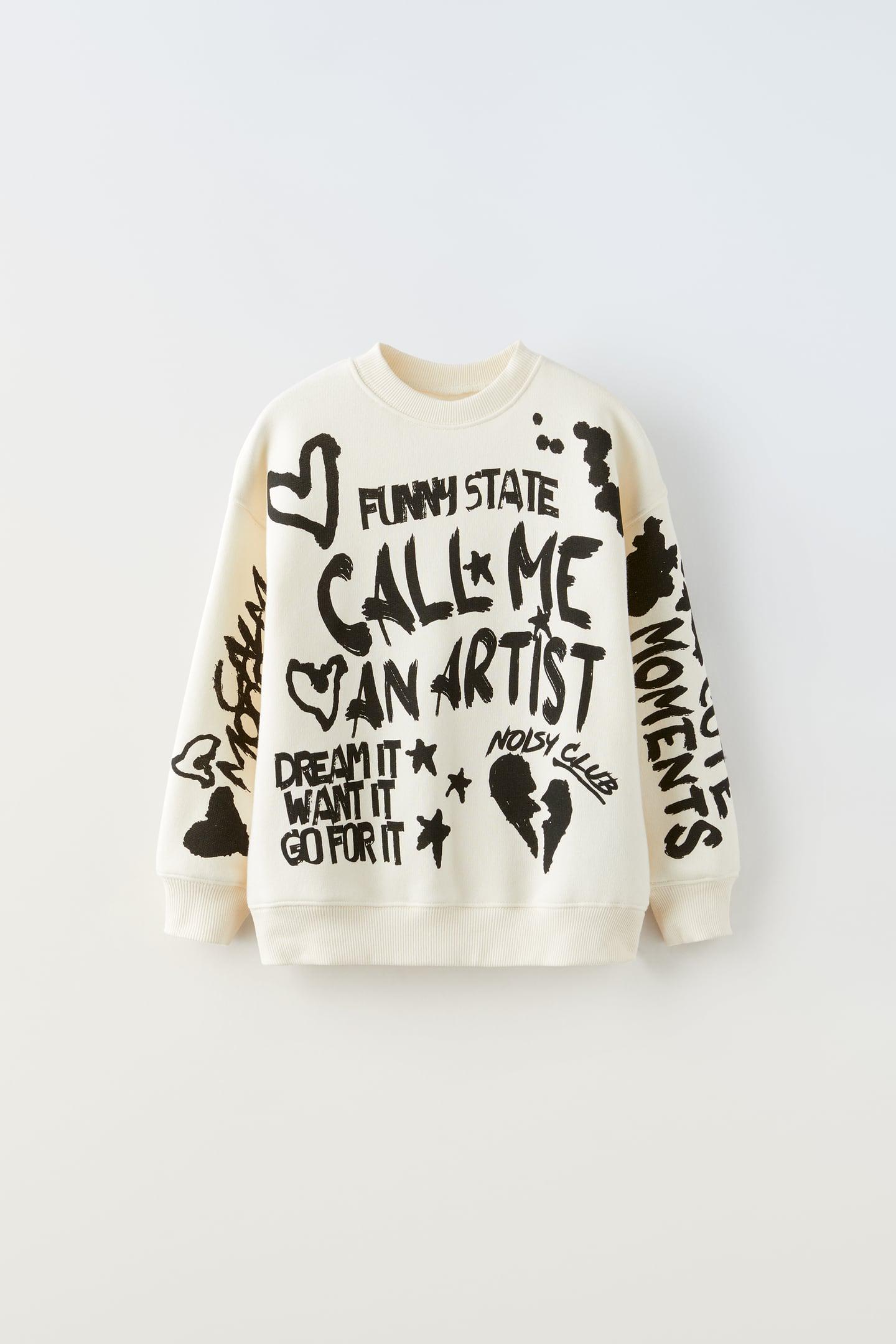 Свитшот для девочки Zara 152 см Бежевый (0208708712) Свитшот для девочки Zara 152 см Бежевый (0208708712)