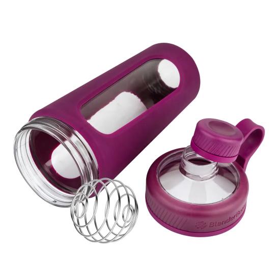 Пляшка-шейкер BlenderBottle Radian Glass 28 oz/820 мл Plum (Glass_Plum _best183) - фото 3