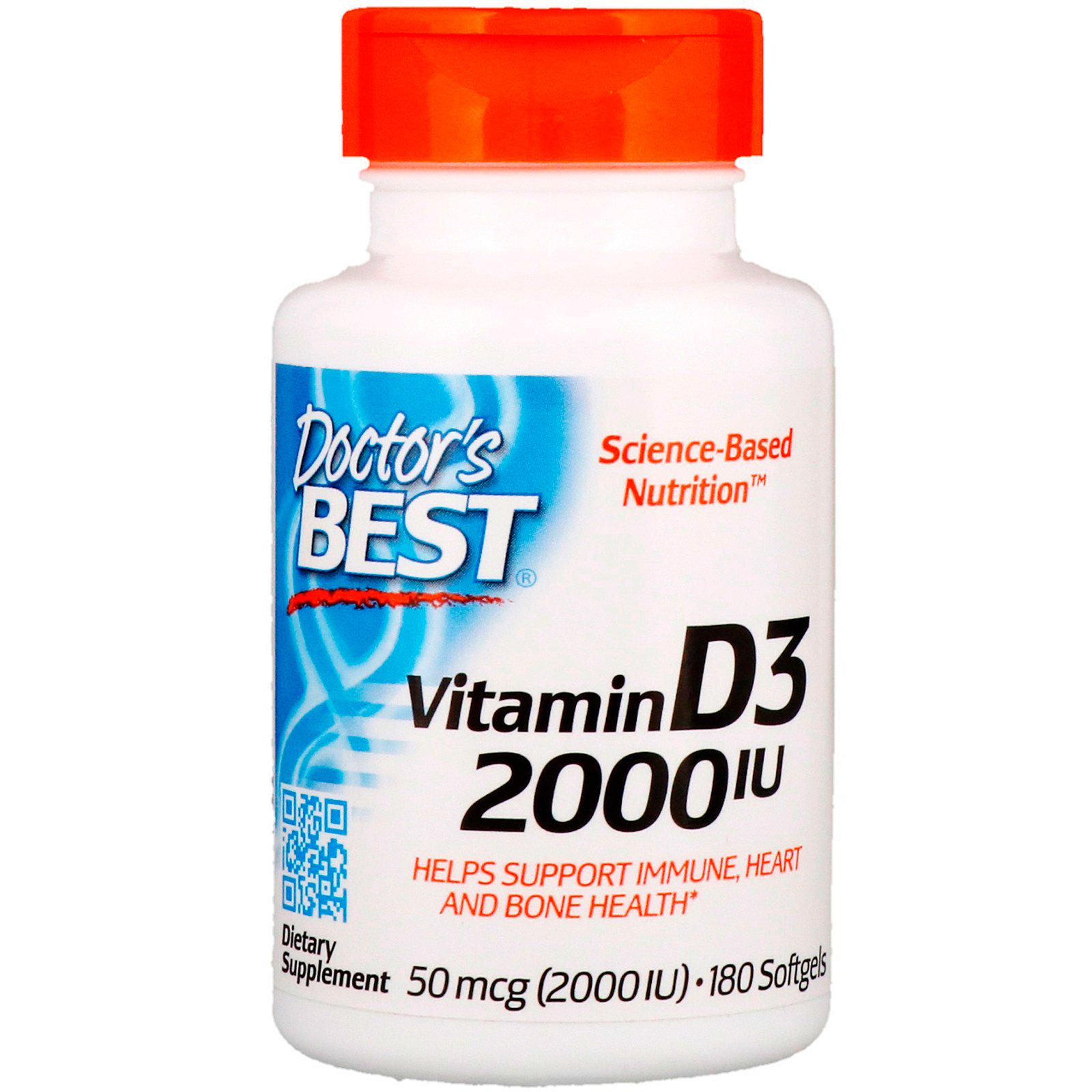 Витамин Vitamin D3 2000 IU 180 Softgels Витамин Vitamin D3 2000 IU 180 Softgels