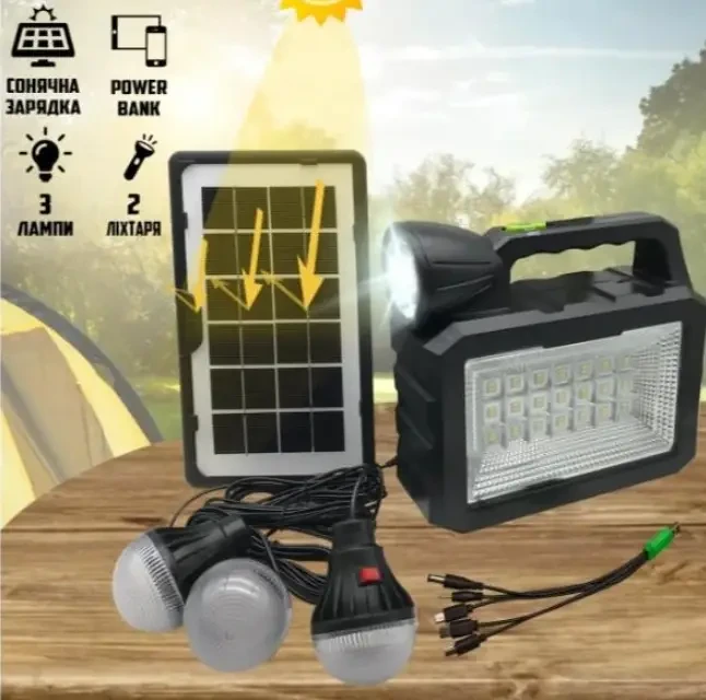 Ліхтар Cclamp CL-28 для намету із сонячною зарядкою та LED лампами для кемпінгу (8431) - фото 5