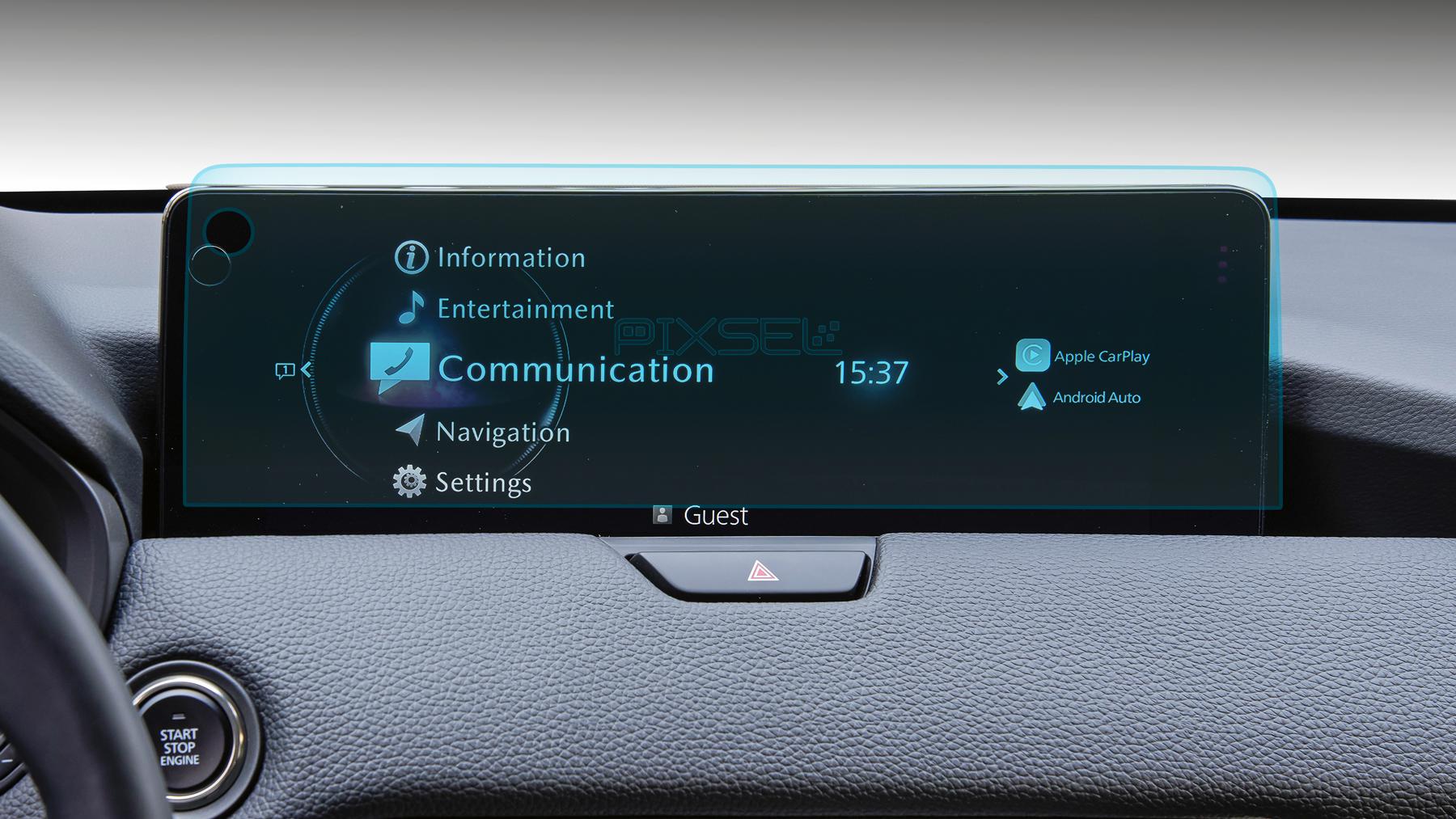 Стекло защитное Pixsel гибридный глянец на монитор Mazda CX 60 14,9“ 2022