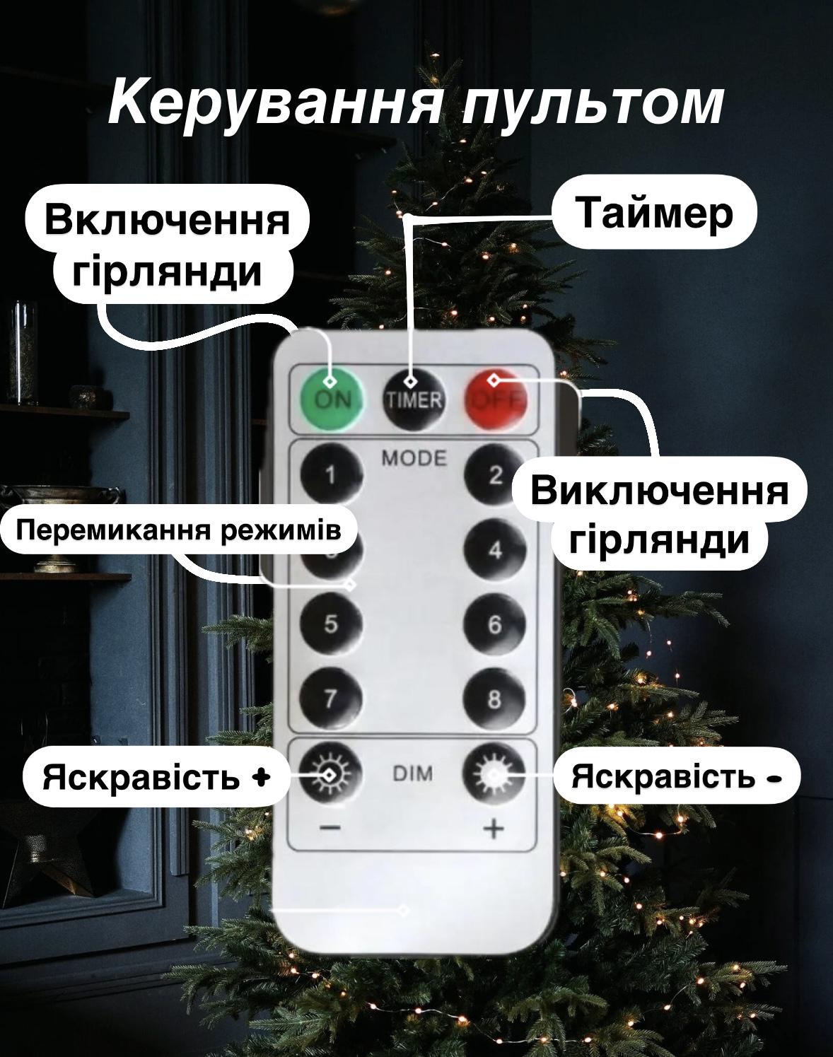 Гірлянда світлодіодна Штора Роса USB 300 LED 8 режимів 3x3 м Тепле світло (23401) - фото 2 Гірлянда світлодіодна Штора Роса USB 300 LED 8 режимів 3x3 м Тепле світло (23401) - фото 2