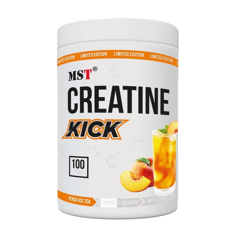 Креатиновий комплекс с 7 формами креатину и вуглеводами MST Creatine Kick 1 кг Арбуз/Киви