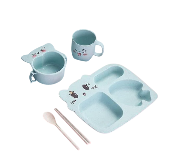 Набор посуды детский 11177 6 пр. Голубой (4571552) Набор посуды детский 11177 6 пр. Голубой (4571552)