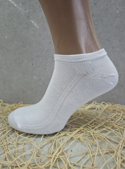 Носки мужские Дукат бамбук сетка летние короткие р. 41-45 Белый (145S Man White)