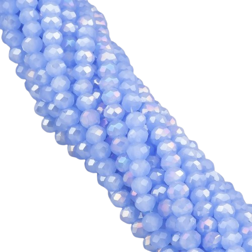 Бусины Swarovski АВ огранки рондель 4х3,5 мм 42 см 120 шт. Синий (БС4090а64)