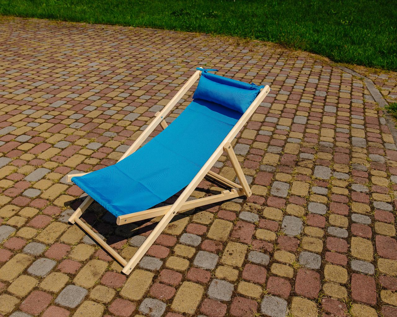 Шезлонг тканевый XRmaster с подушкой Сине-желтый (0001486) - фото 3 Шезлонг тканевый XRmaster с подушкой Сине-желтый (0001486) - фото 3