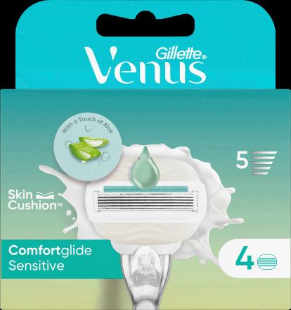 Змінні картриджі для гоління жіночі Venus Comfortglide Sensitive 5 лез із алоє 4 шт. - фото 2