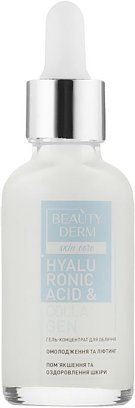 Гель-концентрат для лица с гиалуроновой кислотой и коллагеном Beautyderm Hyaluronic Acid&Collagen 30 мл (222686) Гель-концентрат для лица с гиалуроновой кислотой и коллагеном Beautyderm Hyaluronic Acid&Collagen 30 мл (222686)