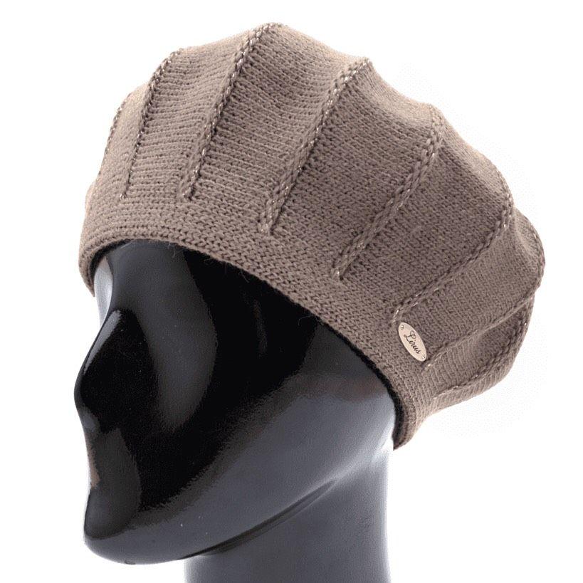 Берет шерстяной Lirus Милан двойной р. 56-58 Темно-пудровый (38933)