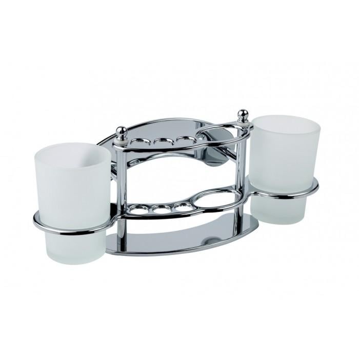 Держатель для зубных щеток и пасты Kroner KRM Rizze ACC311 для ванной Хром (KR311)