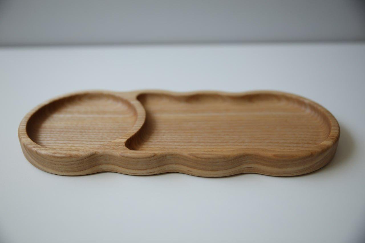 Подставка под кофейную чашку Волна двухсекционная Ясень (WDB-40.1) - фото 6