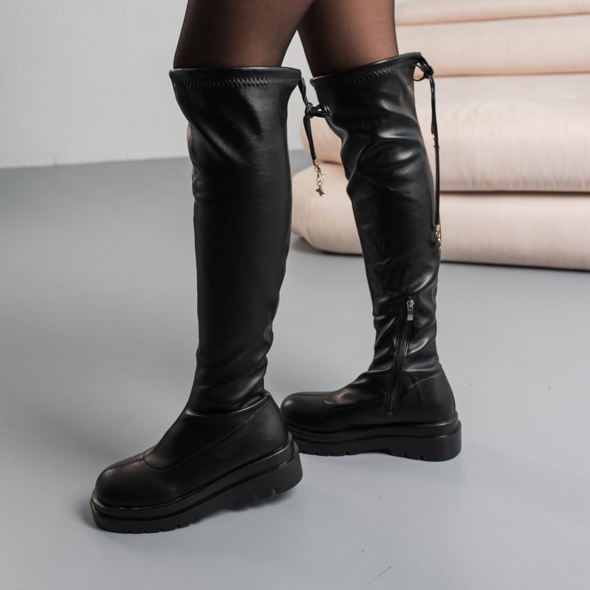 Ботфорти жіночі Fashion р. 40 25,5 см Чорний (3853) - фото 5 Ботфорти жіночі Fashion р. 40 25,5 см Чорний (3853) - фото 5