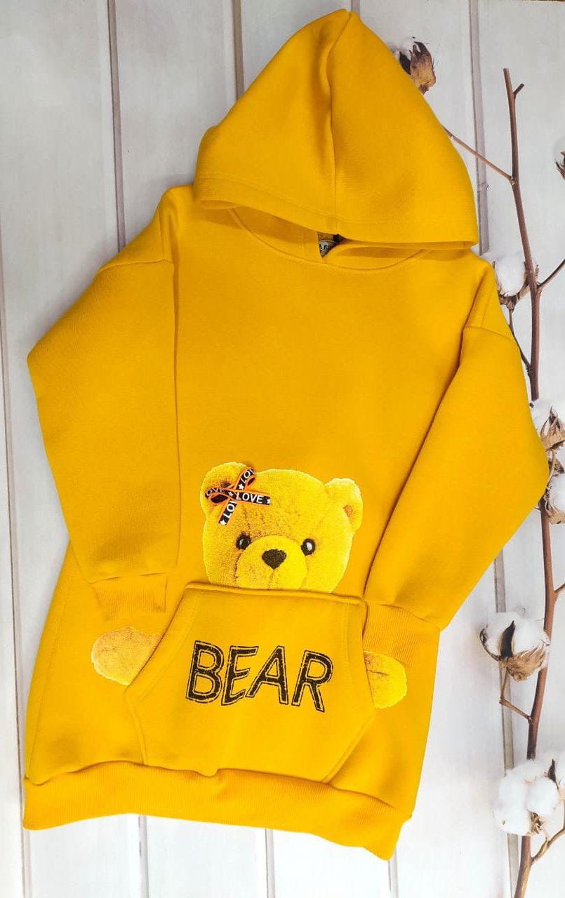 Туніка Tocka kids з ведмедиком для дівчинки р. 116 Жовтий (0133260/116)
