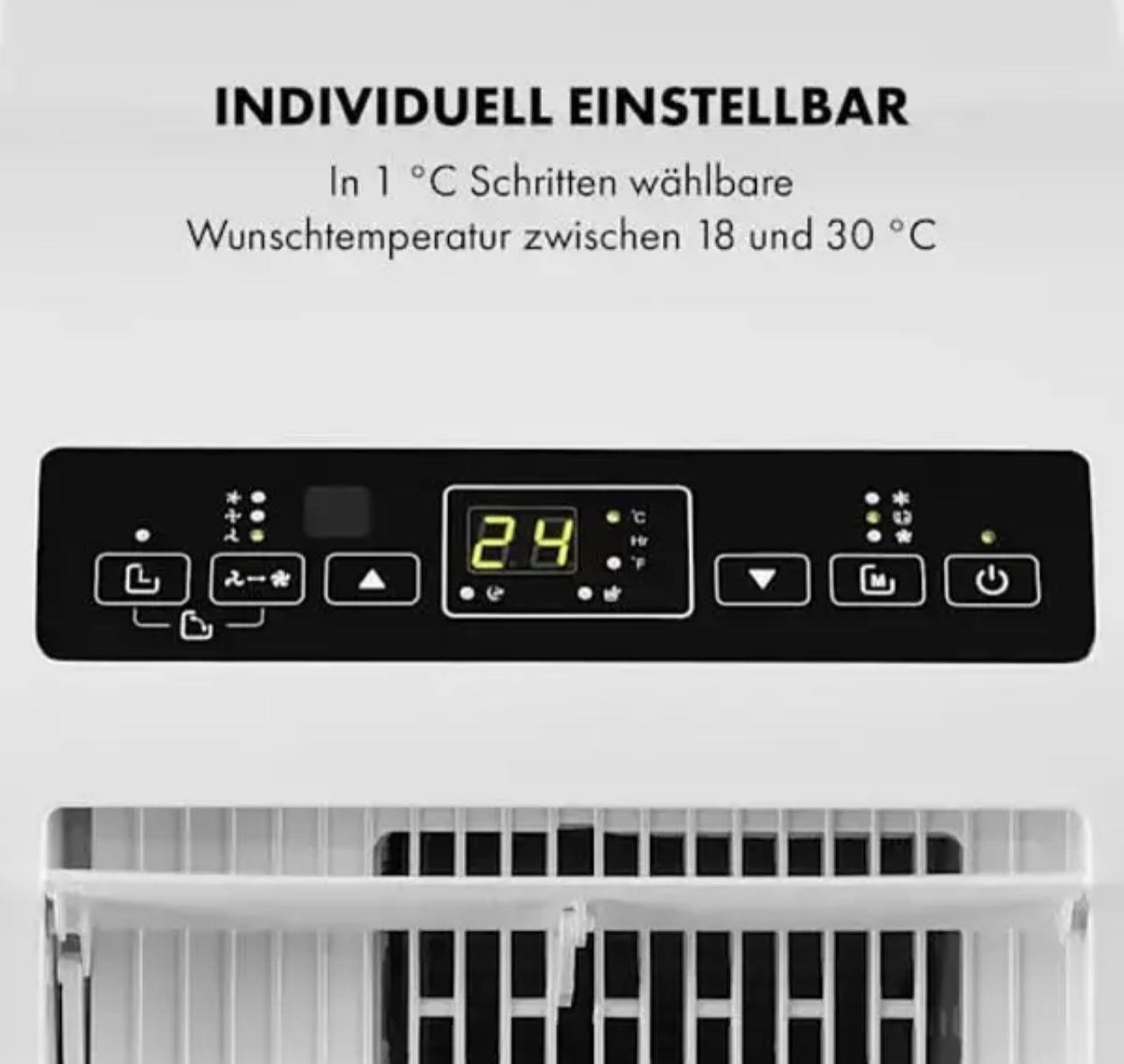 Кондиционер мобильный KLARSTEIN Metrobreeze Rome 10 000 BTU/3,0 кВт EEC A+ 49 м2 - фото 3 Кондиционер мобильный KLARSTEIN Metrobreeze Rome 10 000 BTU/3,0 кВт EEC A+ 49 м2 - фото 3