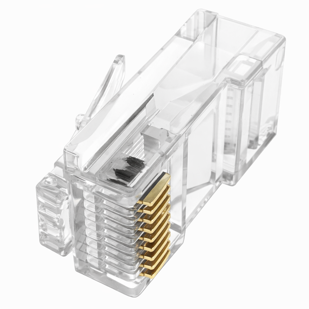 Коннектор Merlion RJ-45 8P8C UTP Cat-5 Q100 для обжатия витой пары 100 шт. Brown (32534675) Коннектор Merlion RJ-45 8P8C UTP Cat-5 Q100 для обжатия витой пары 100 шт. Brown (32534675)