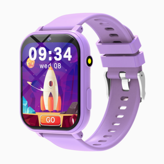 Смарт часы детские Smart Watch T7 с камерой и фонариком Фиолетовые (СГ7С)