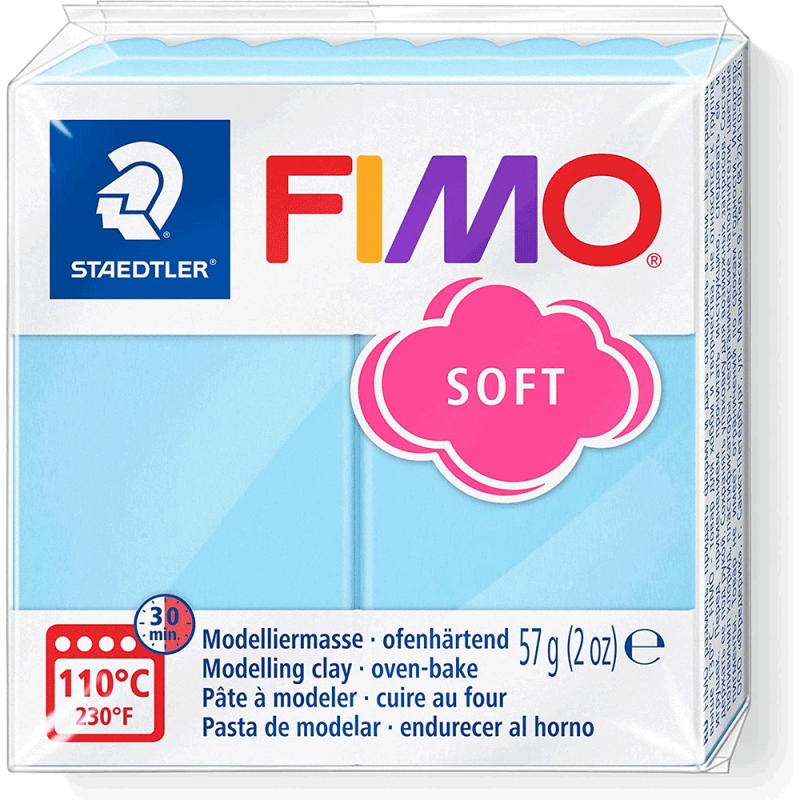 Глина полимерная Fimo Soft пастельная 57 г Аквамарин (8020-305)