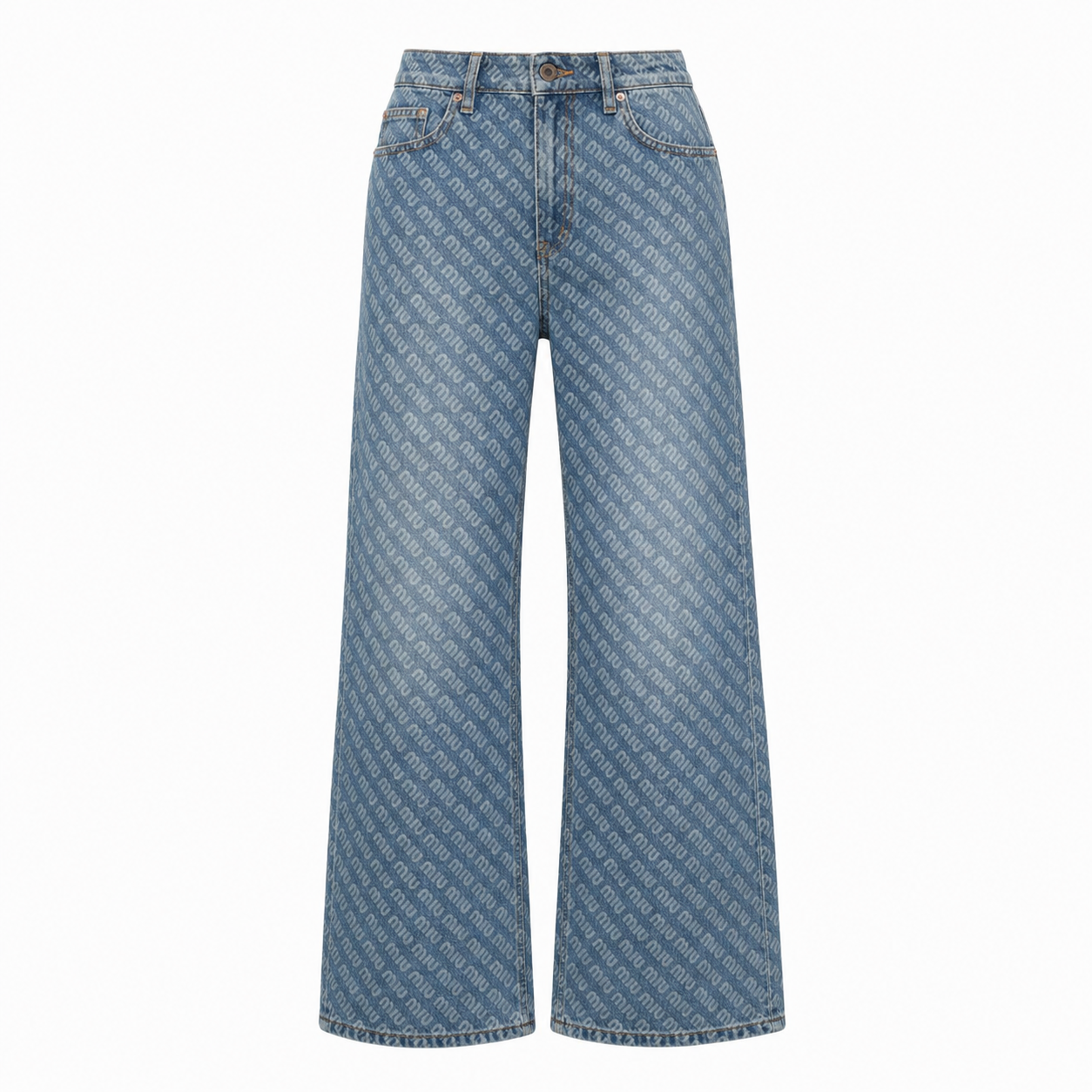 Джинсы женские расклешенные Miu Miu Flared Jeans с монограммным узором S (MM16001.2S) Джинсы женские расклешенные Miu Miu Flared Jeans с монограммным узором S (MM16001.2S)