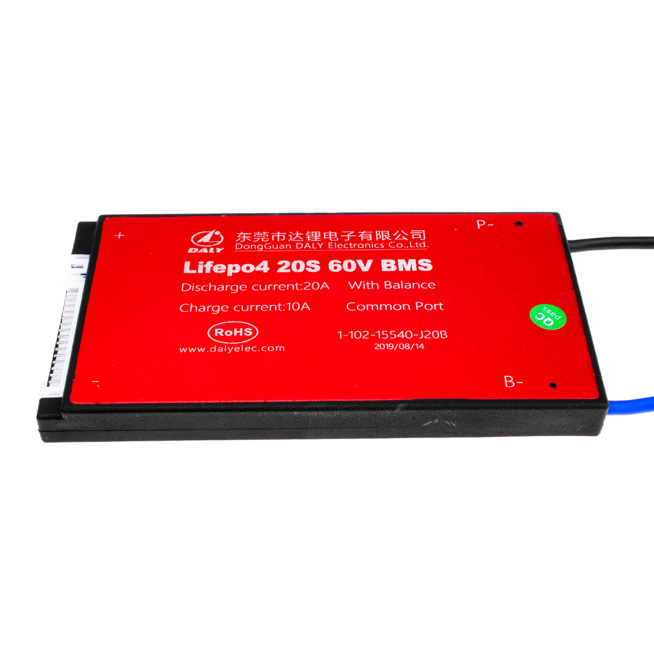 Плата BMS LiFePO4 60V 20S Dis 20A Ch 10A