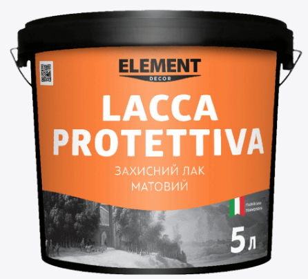 Лак защитный Element Decor Lacca protettiva акриловый матовый 5 л