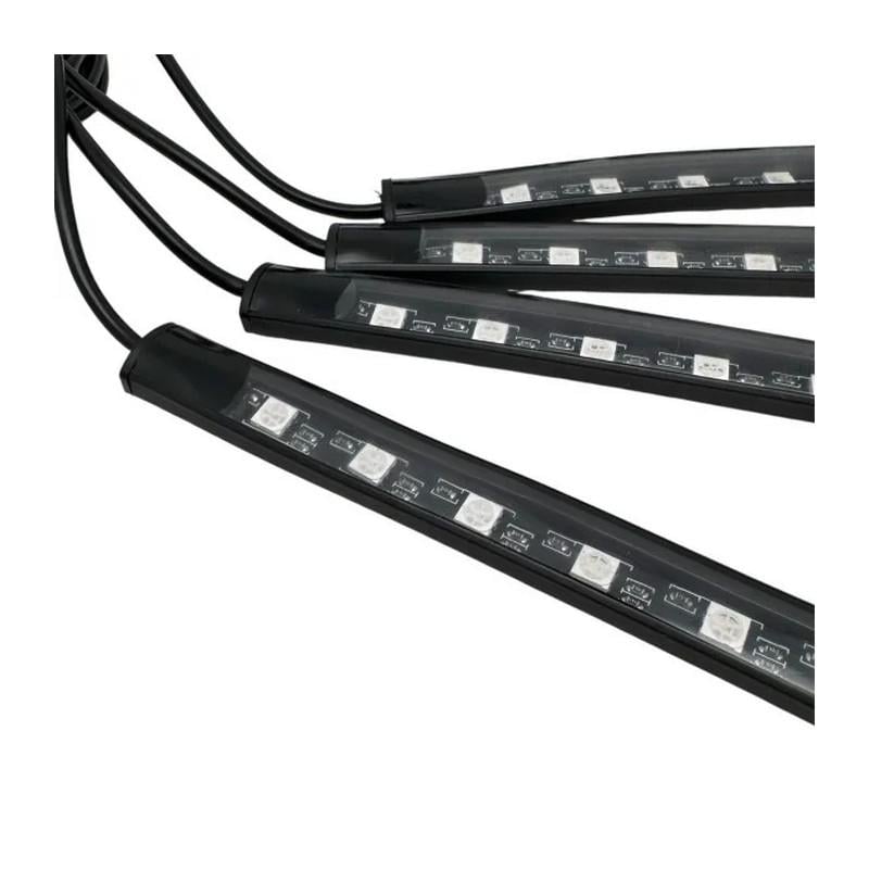Підсвічування салону Bluetooth USB 12LED RGB 4 шт. (4695-Leader) - фото 4