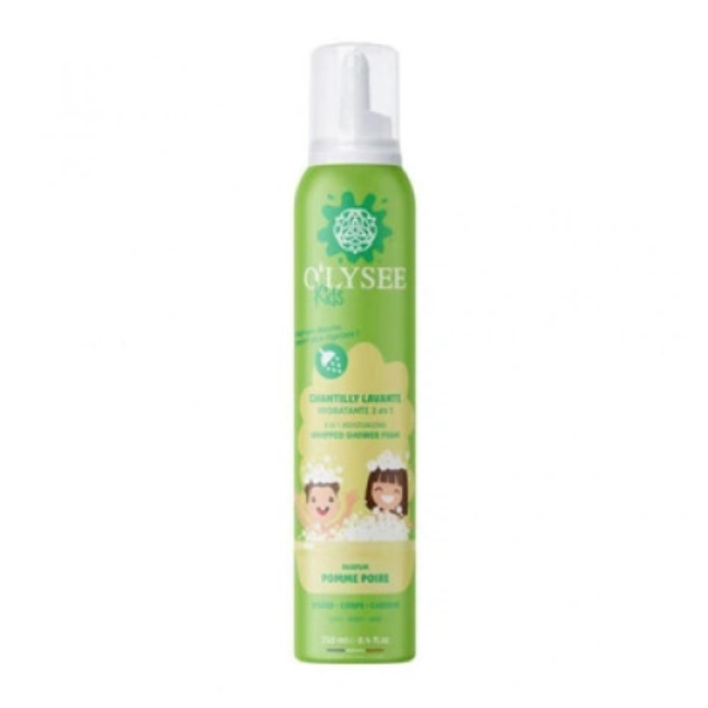 Крем-пенка для купания детская O'LYSEE Kids Moisturizing Shower Foam 3в1 с ароматом яблока и груши 250 мл (3520710010535)