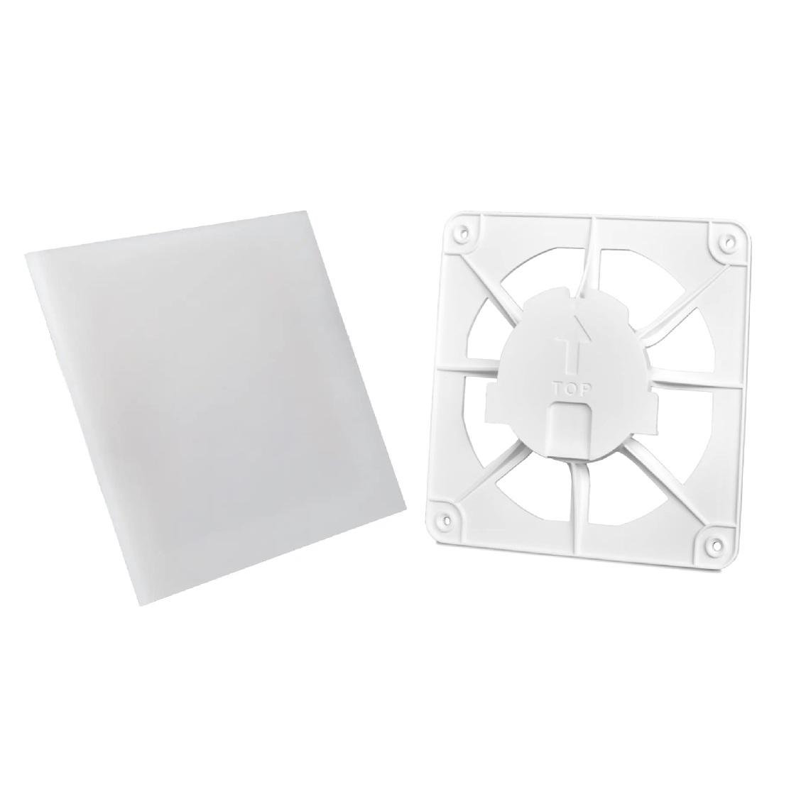 Вентиляційна решітка AirRoxy dRim grill та скляна панель Білий мат (02-300171)