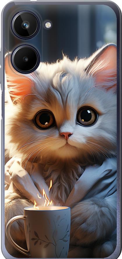 Чехол на Realme 10 White cat (5646u-2946-42517)