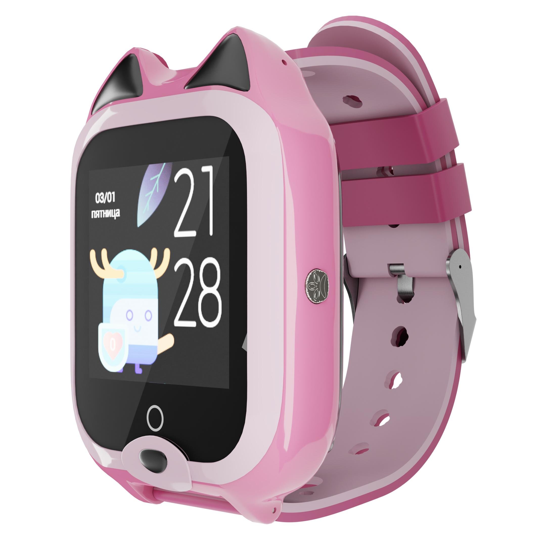 GPS часы детские водонепроницаемые MYOX MX-58GW 4G с видеозвонком Розовый
