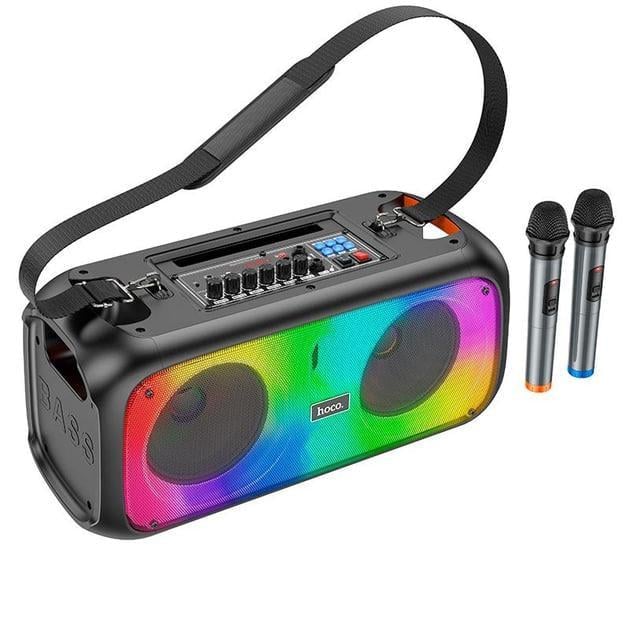 Колонка беспроводная Hoco BS54 Party Wireless с 2 микрофонами 30W Черный Колонка беспроводная Hoco BS54 Party Wireless с 2 микрофонами 30W Черный