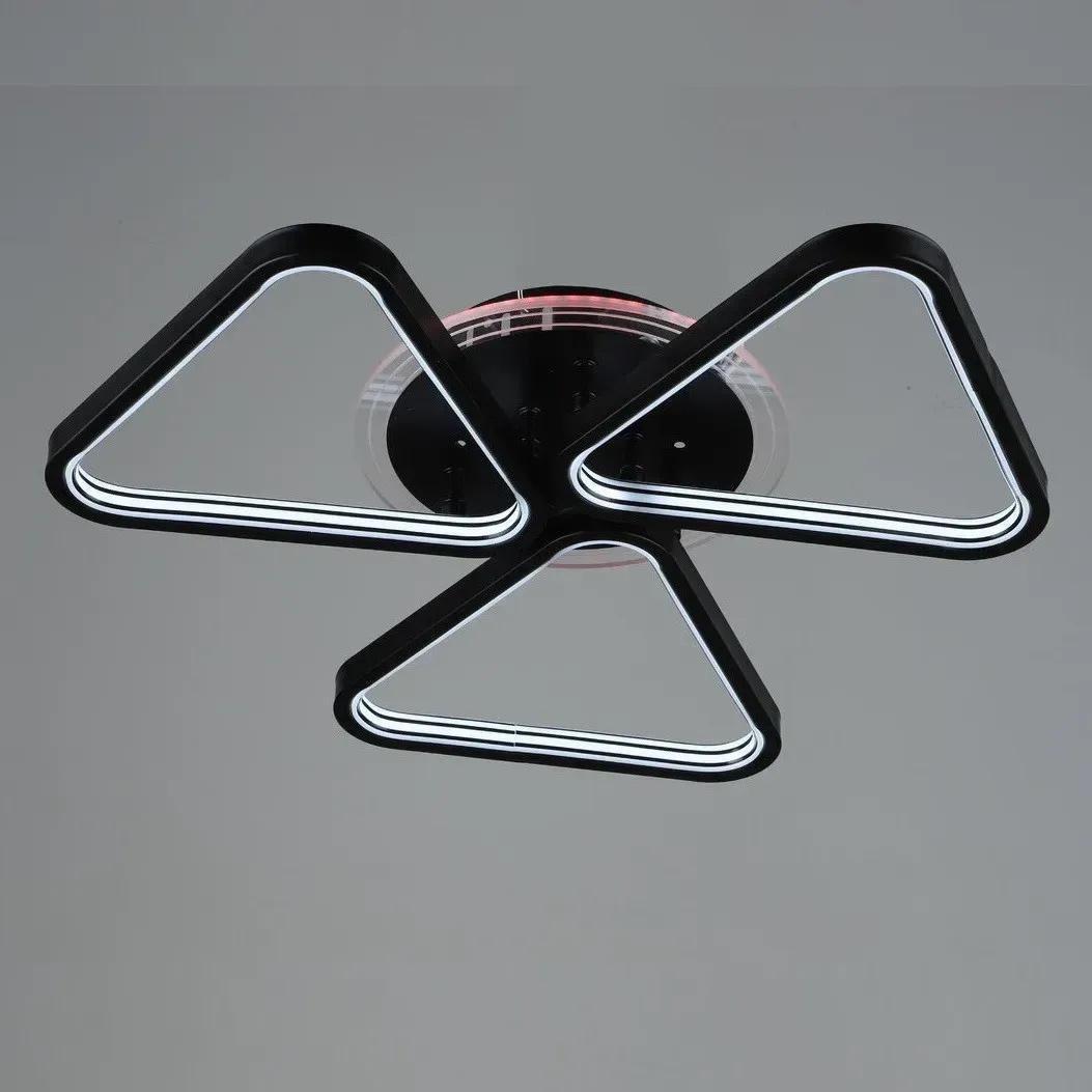 LED-люстра потолочная Sirius 52W+10W RGB с треугольными плафонами 3000/6500К IP20 YH921/3 (28686811)