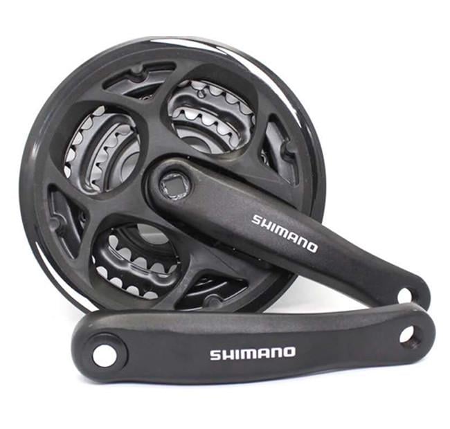 Шатуны Shimano под квадрат для велосипеда 42/32/22 Черный (XMN-033)