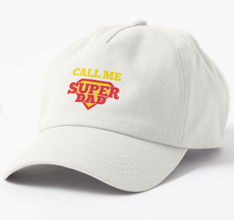 Кепка унисекс Malfini с принтом ''Call me super dad'' Белый (ПАПА18К2)