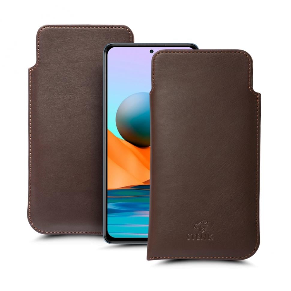 Футляр Stenk Elegance для Xiaomi Redmi Note 10 Pro Коричневый (69701)