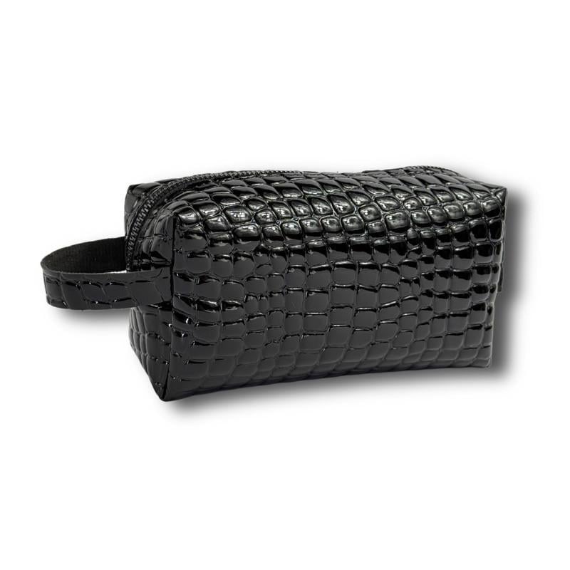 Косметичка из экокожи Gorillas Accessories Кэти крокодил лак Черный (FR43)