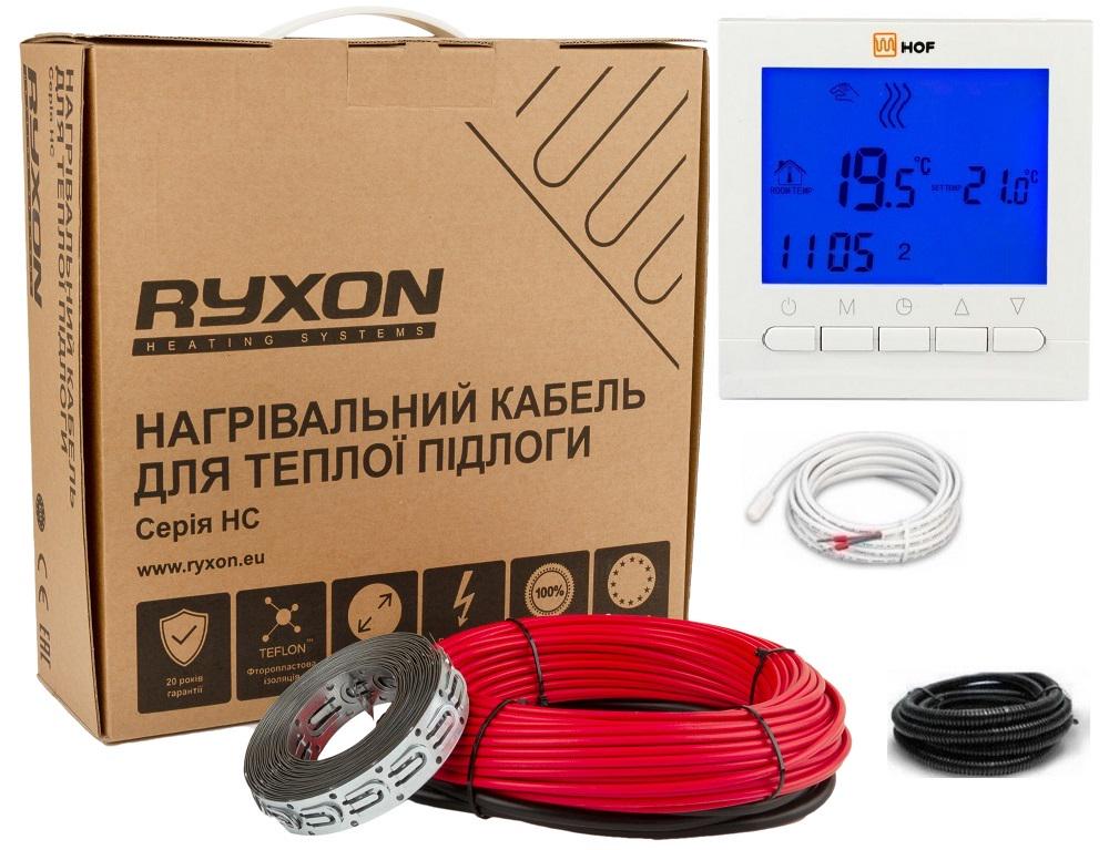 Нагрівальний кабель RYXON 2 м² - 2,5 м²/400 Вт/20 м з програмованим терморегулятором Hof pro Нагрівальний кабель RYXON 2 м² - 2,5 м²/400 Вт/20 м з програмованим терморегулятором Hof pro