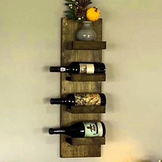 Полка для вина настенная из дерева Наташири 4 Мускат (ПНК-417307)