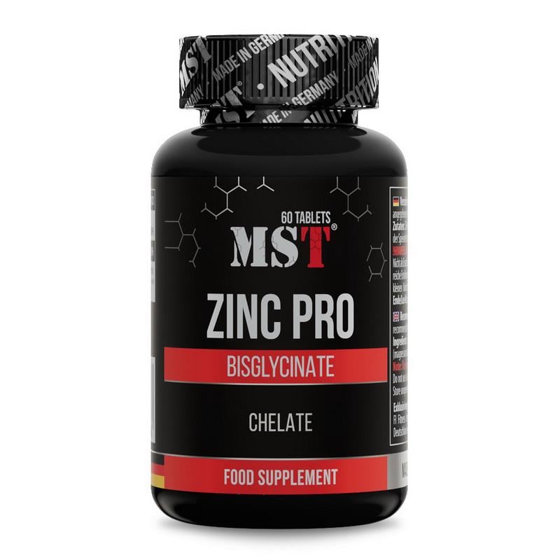 Цинк бисглицинат MST Zinc Pro 50 mg Chelate Bisglycinate 60 табл.