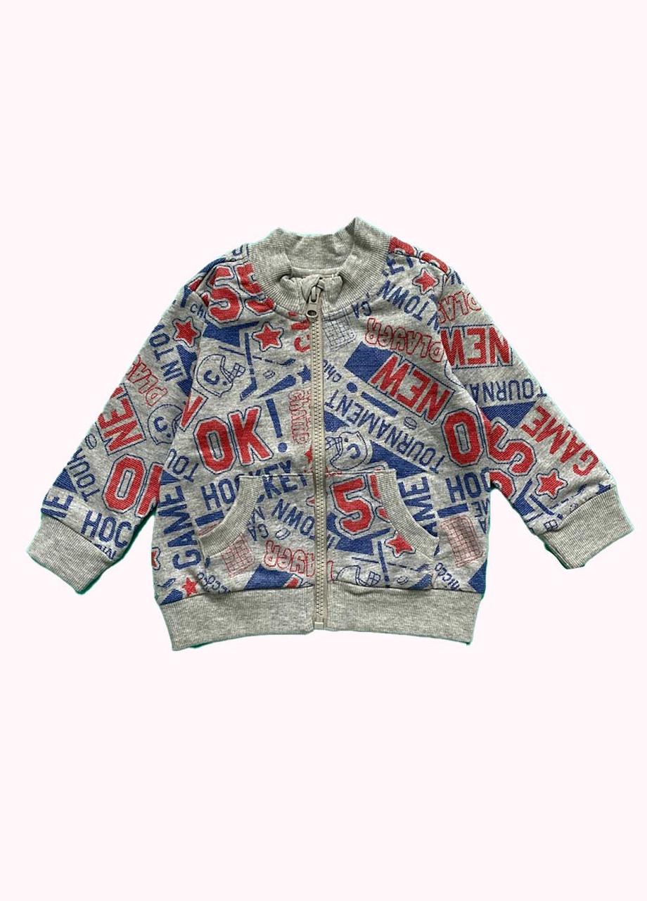 Кофта детская Chicco на молнии 12-18 мес. 86 см Серый (2081861238)