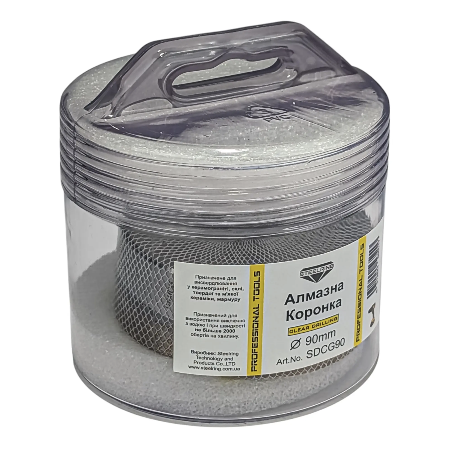 Коронка алмазна STEELRING Perfect 90 для кераміки та скла під дриль (SDCG90) - фото 3 Коронка алмазна STEELRING Perfect 90 для кераміки та скла під дриль (SDCG90) - фото 3