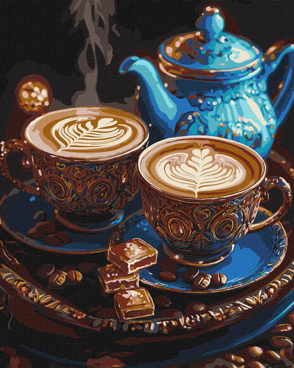 Картина по номерам Ideyka Мелодия кофе с красками металлик extra 40х50 см (2824809338)