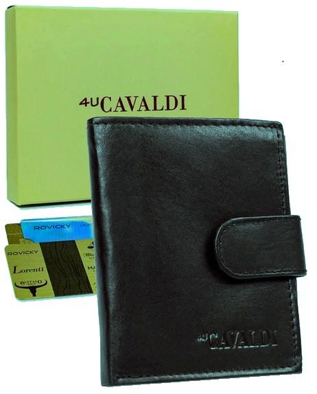 Портмоне Cavaldi N0036L мужское кожаное Черный