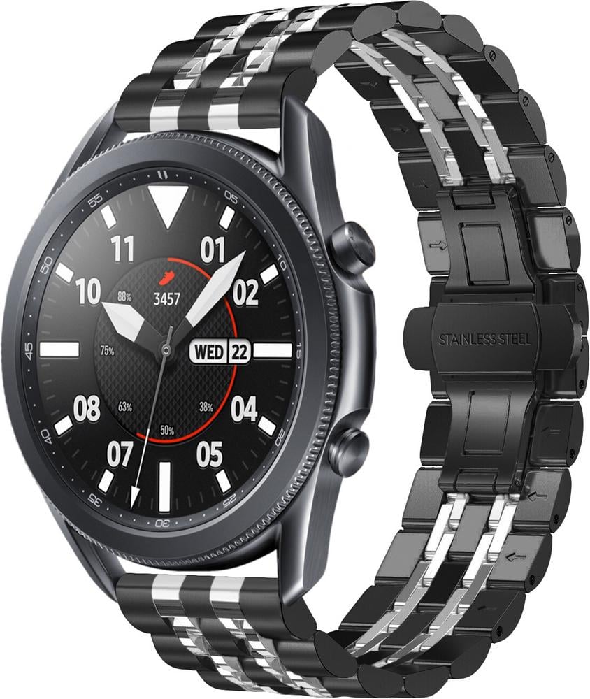 Браслет металлический Spinye Line для Galaxy Watch 3 45mm Black Silver (28968-03) Браслет металлический Spinye Line для Galaxy Watch 3 45mm Black Silver (28968-03)