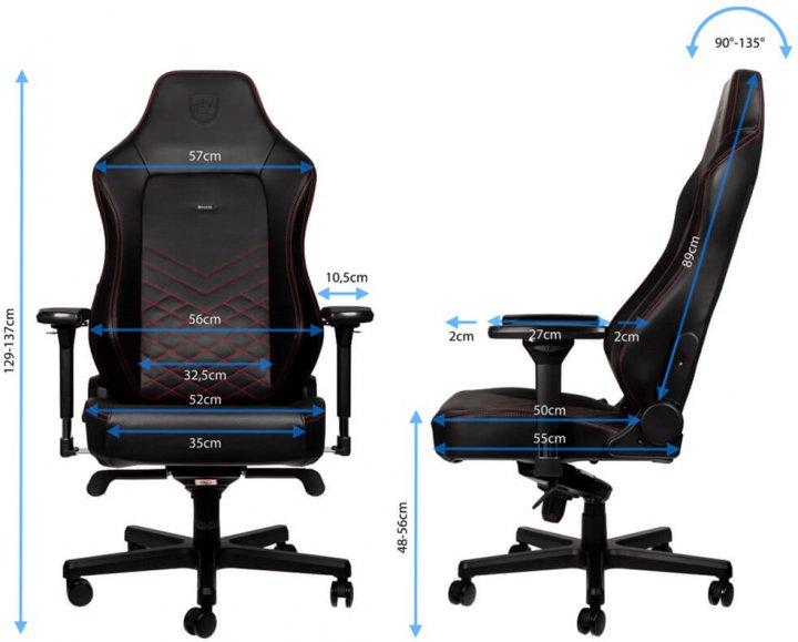 Крісло для геймерів Noblechairs Hero Black/Red (10307170) - фото 6